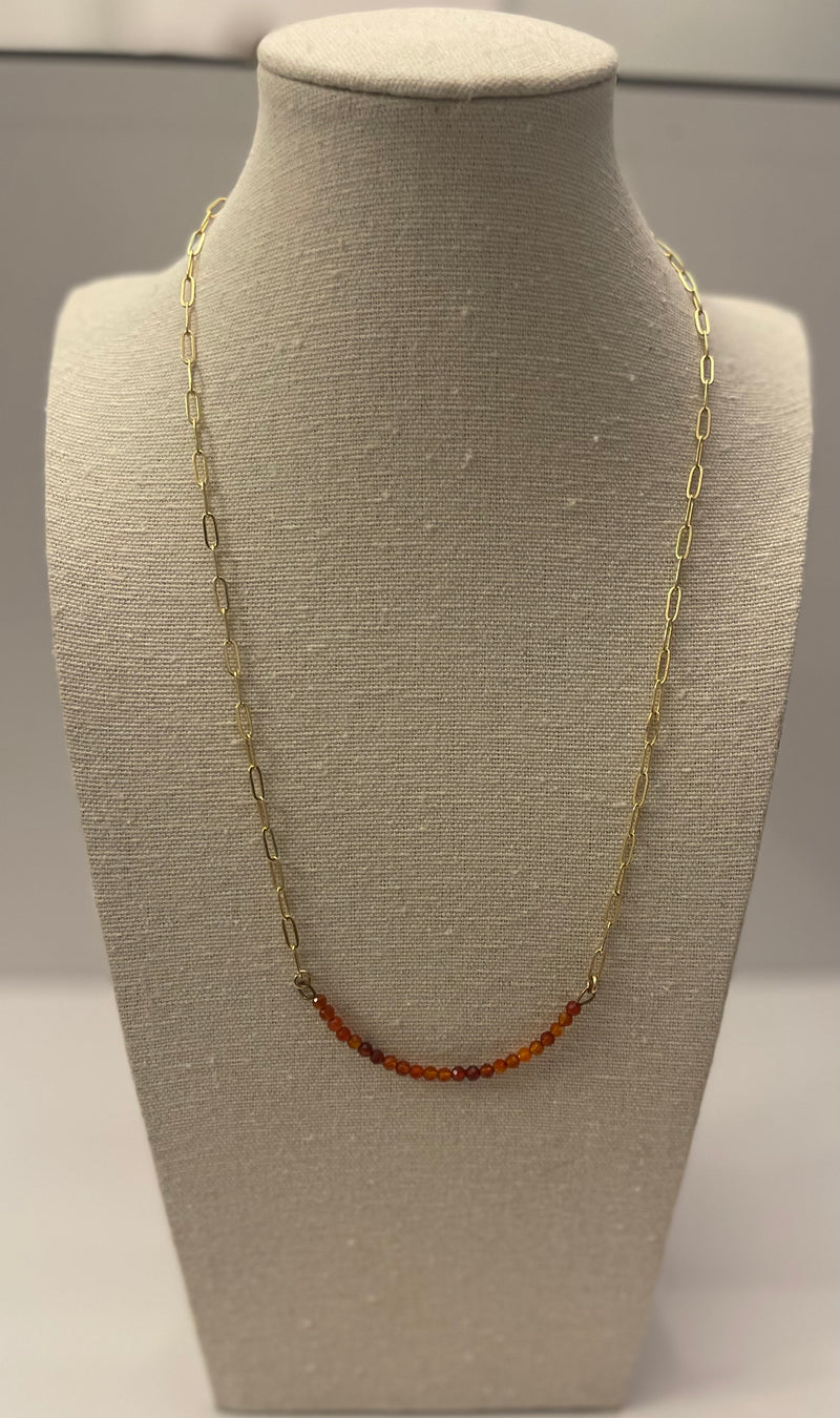 Gemstone and Chain Necklace