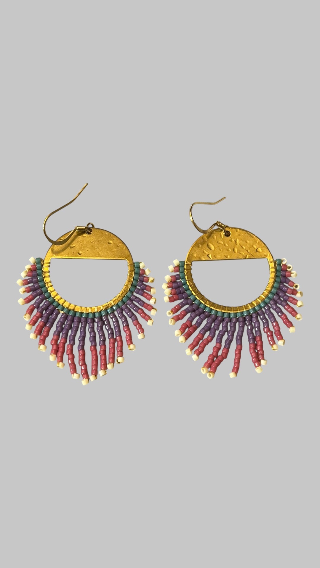 Peacock Fringe Earrings
