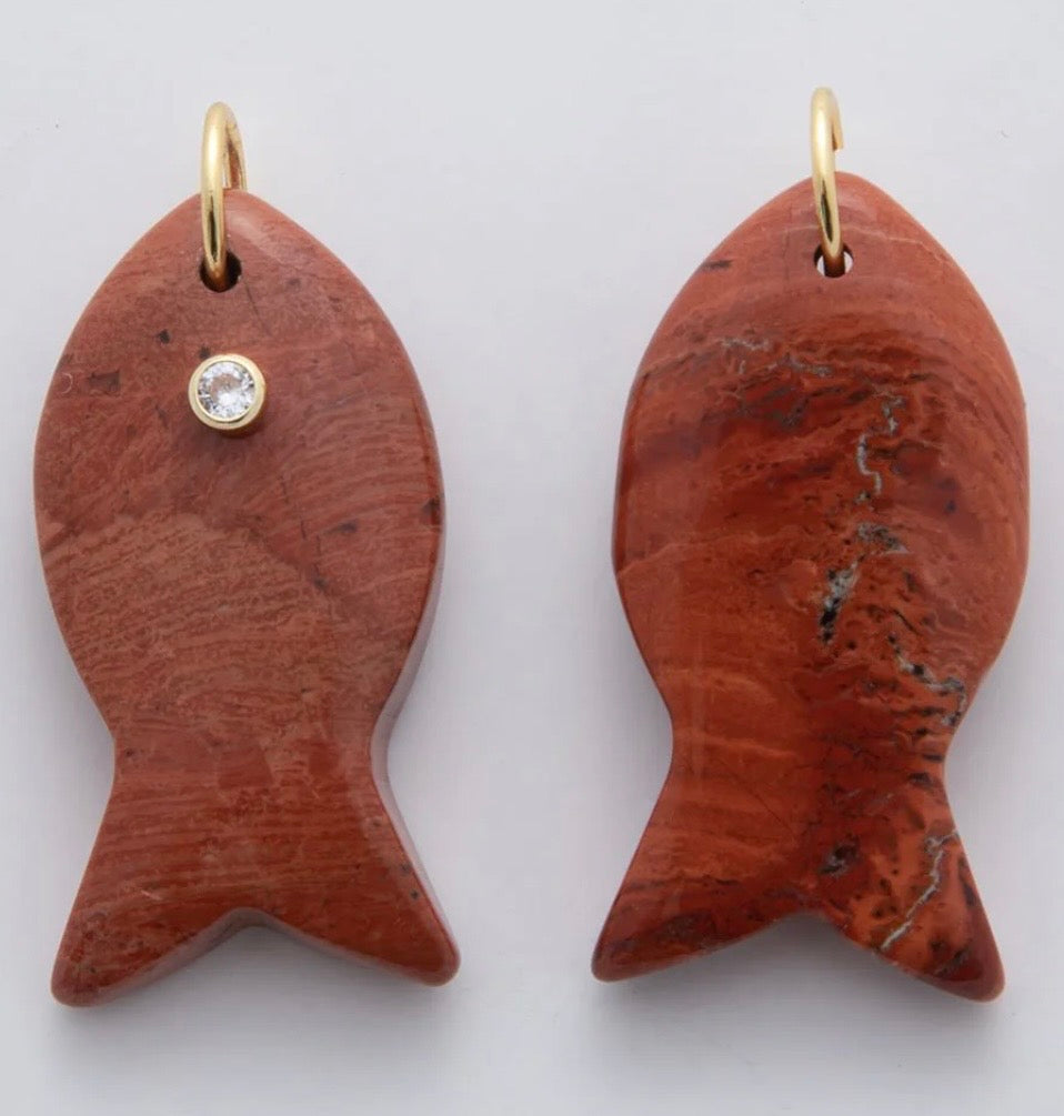 Gemstone Fish Pendant