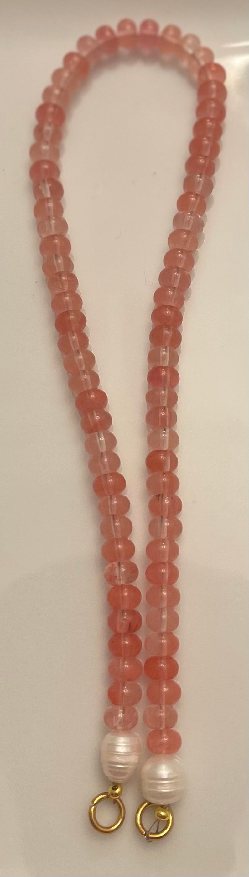 ‘Sunset Bliss’ Gemstone and Pearl Necklace