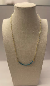 Gemstone and Chain Necklace