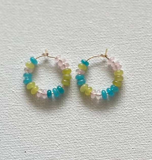 ‘Rad’ Gemstone Hoops