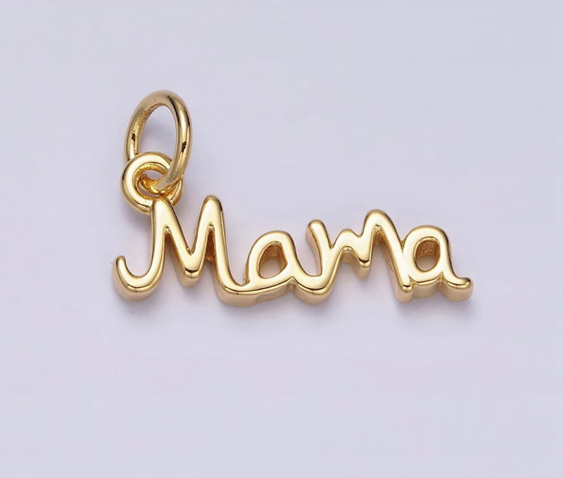 Gold Filled ‘Mama’ Cursive Script Charm