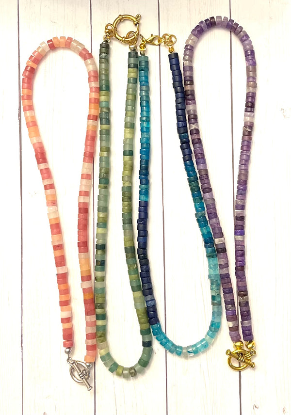 Heishi Gemstones Mix Necklace