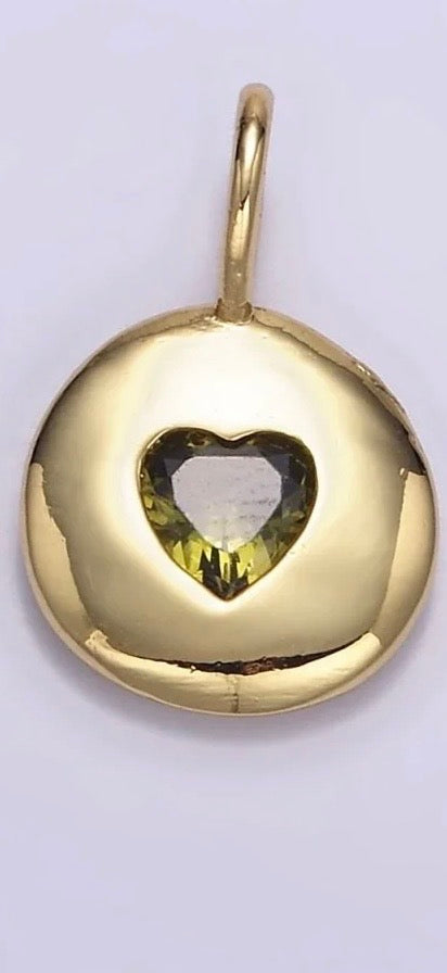 Heart Birthstone Pendant Necklace