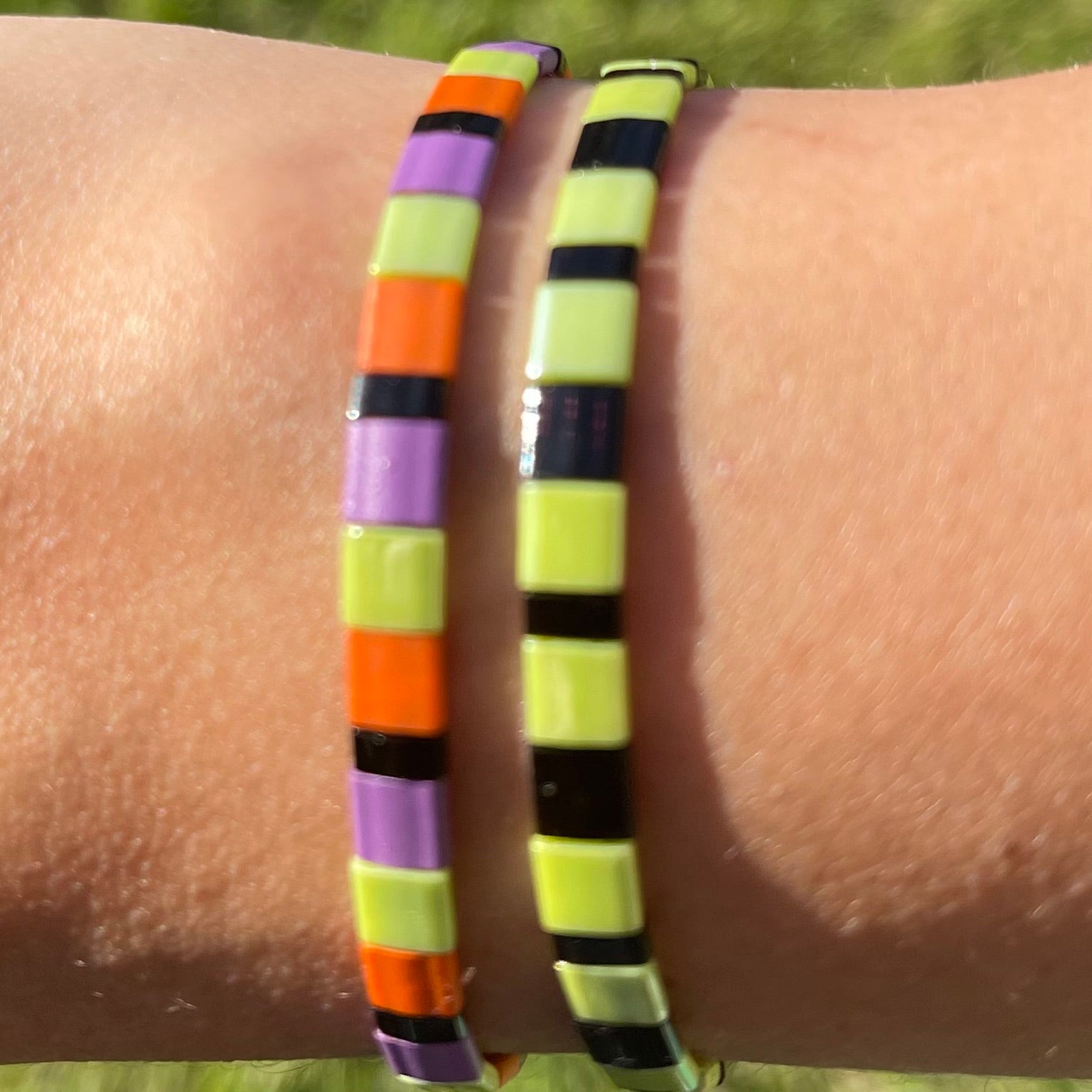 Spooky Stripes Bracelet Set