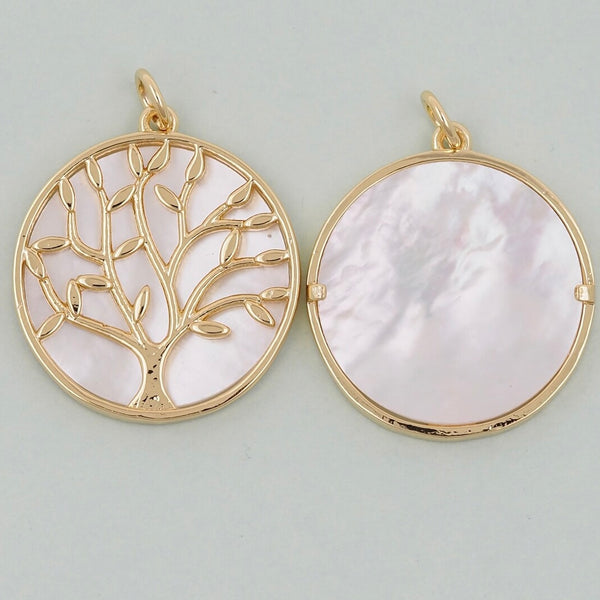 Gold-Filled and Mother of Pearl ‘Tree of Life’ Charm