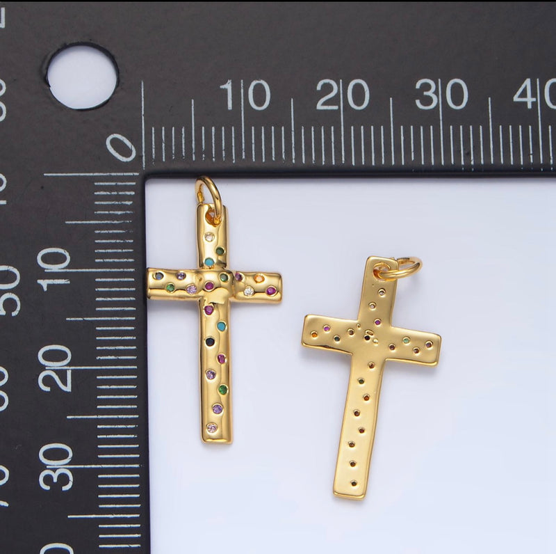 Gold-Fill Multicolor Cross