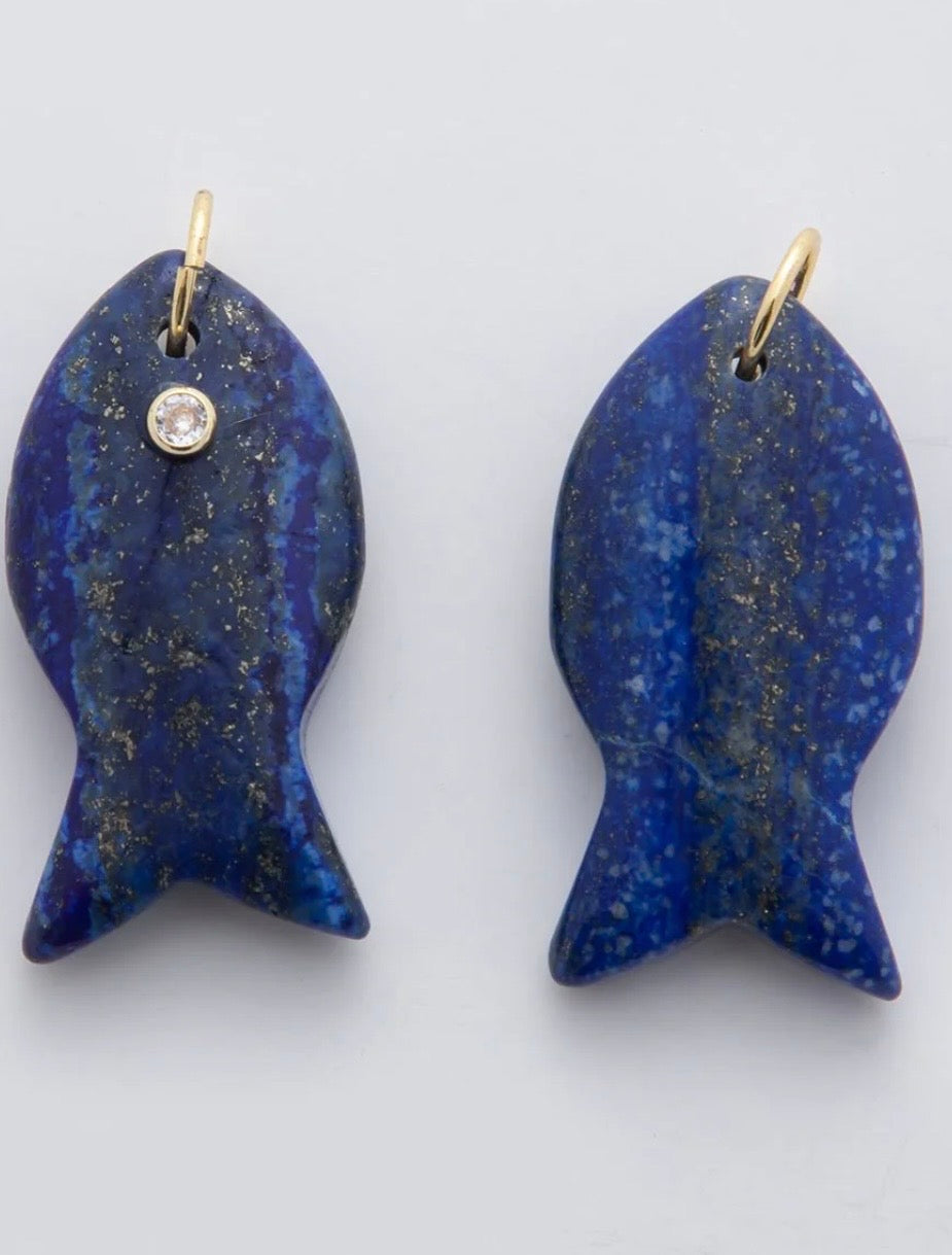 Gemstone Fish Pendant