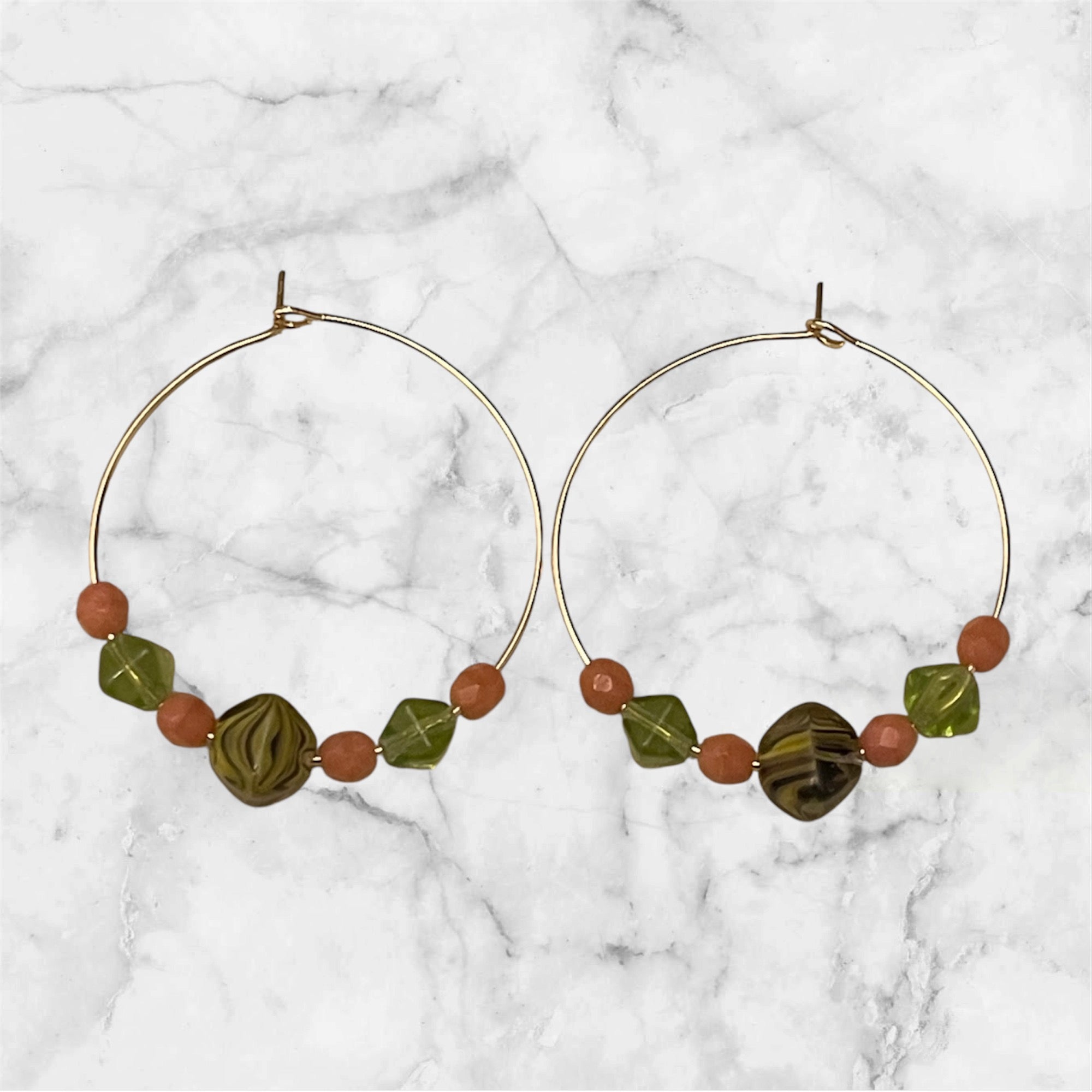 Czech Glass Hoops