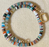 Multicolor Heishi Gemstone Necklace