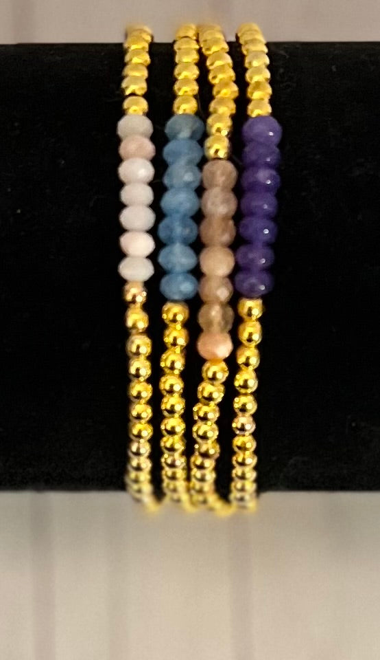 Gemstone and Gold Bracelet