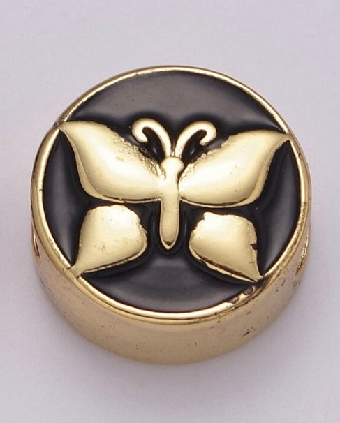 Gold-Fill and Enamel Slider Bead