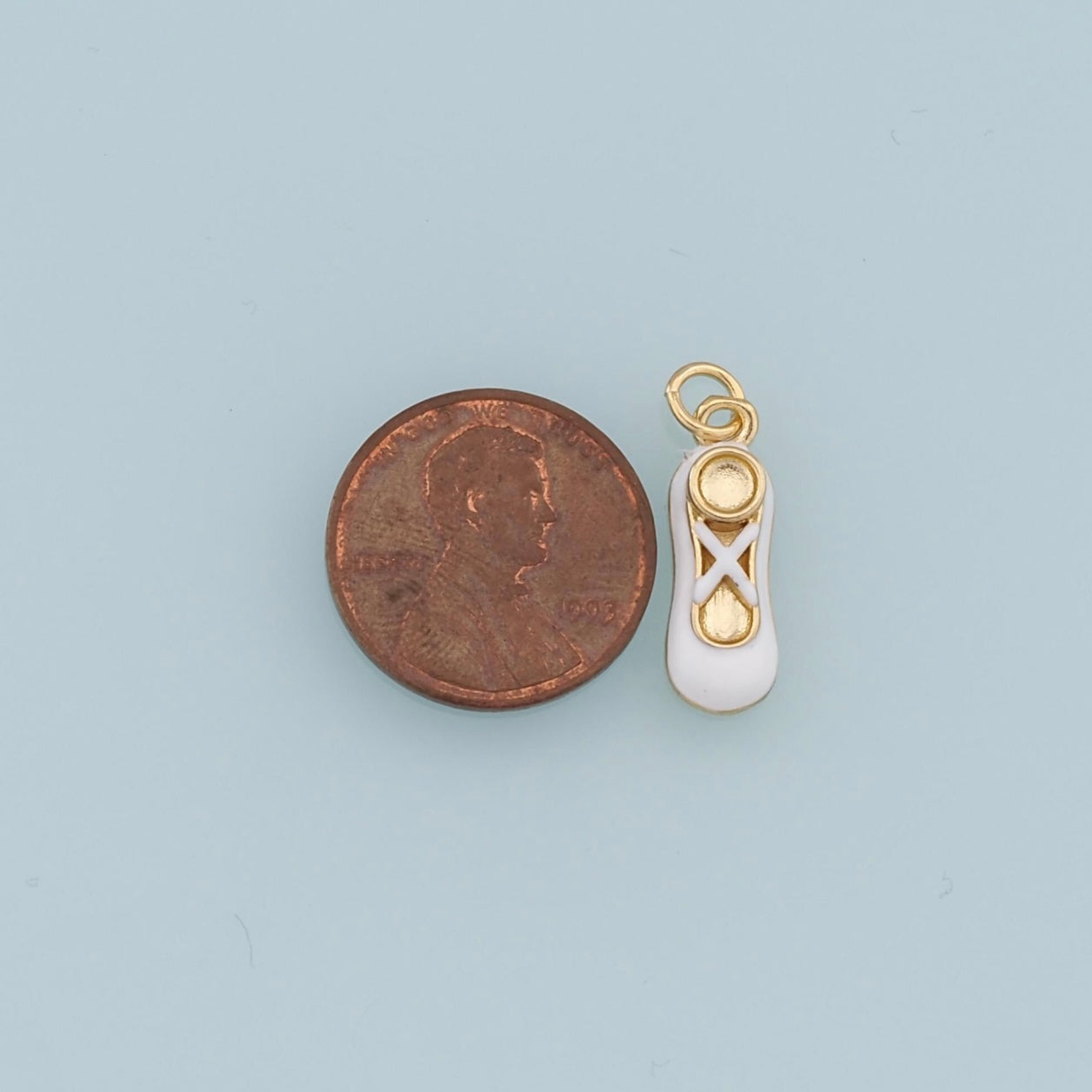 Gold-Fill and Enamel Ballet Slipper Charm