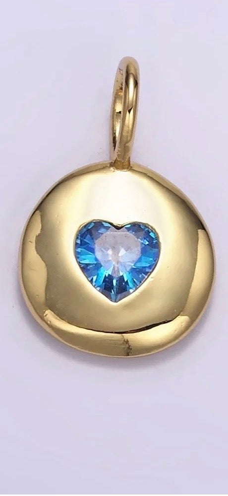 Heart Birthstone Pendant Necklace