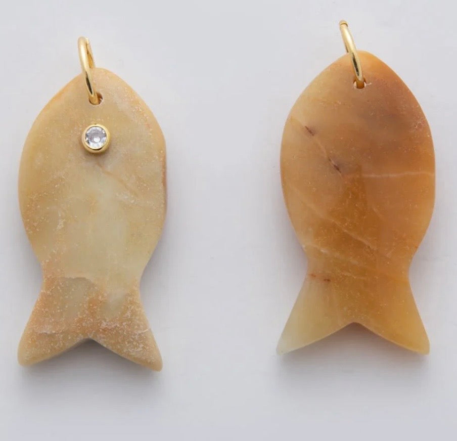 Gemstone Fish Pendant