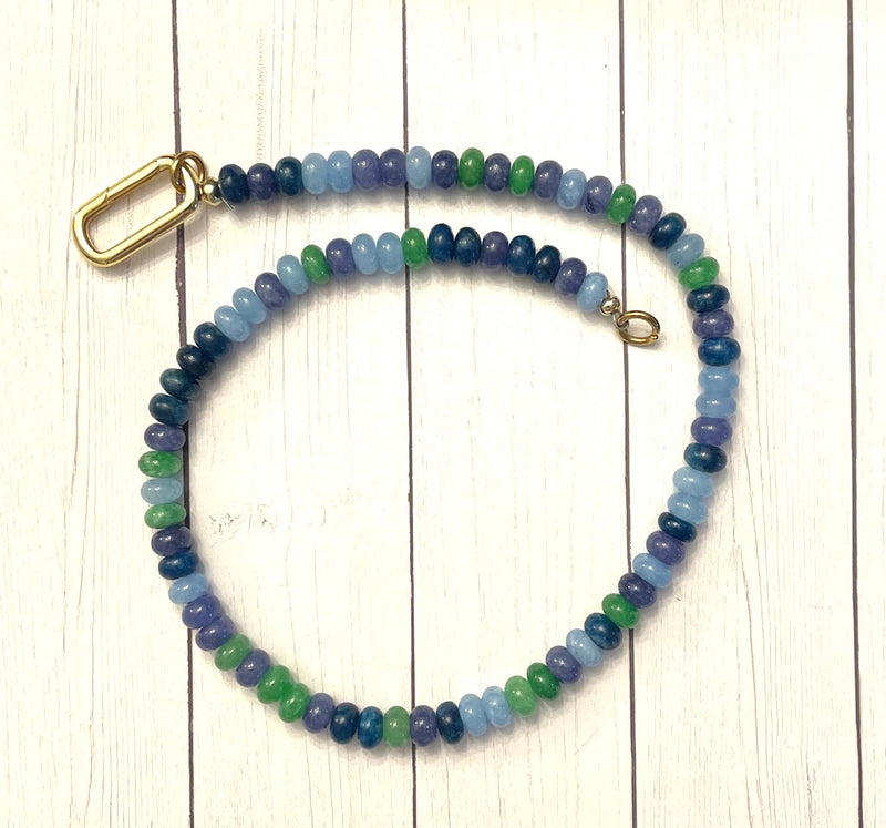 Blue, Green and Purple Necklace