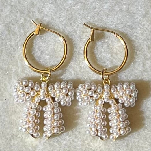 Pearl Bow Earrings