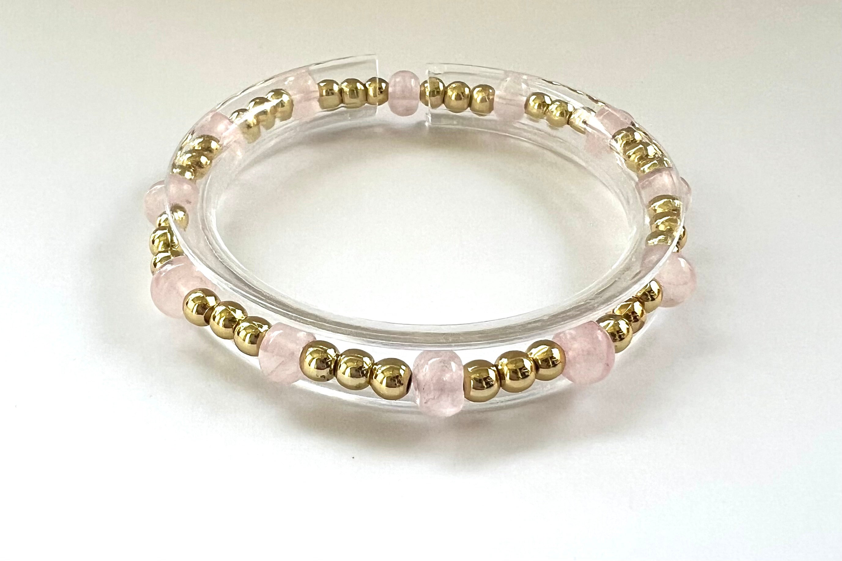 Gemstone and Gold Beaded Bracelet