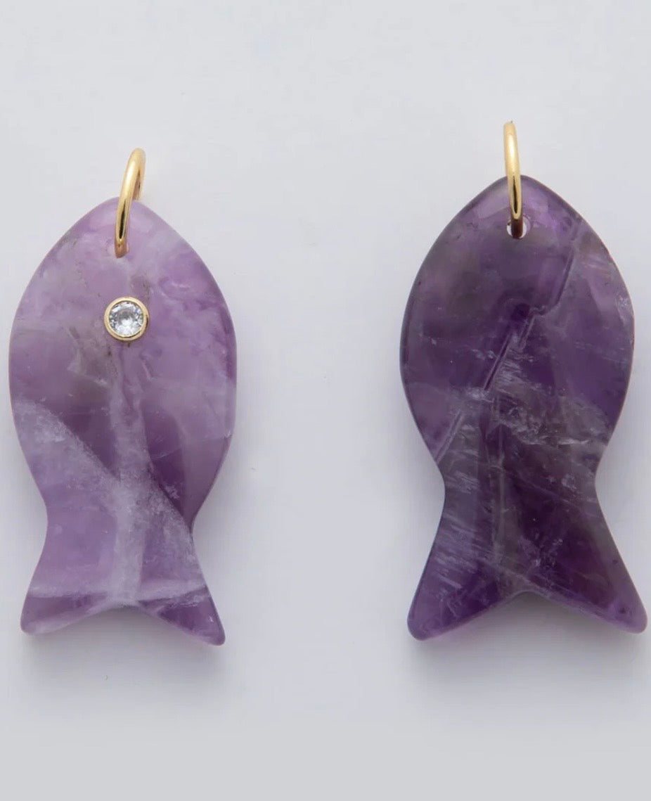 Gemstone Fish Pendant