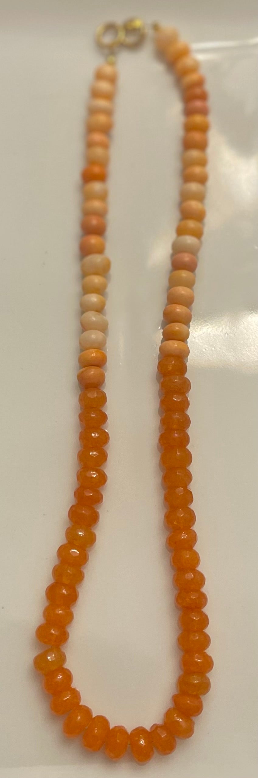 ‘Creamsicle’ Opal and Quartz Gemstone Necklace