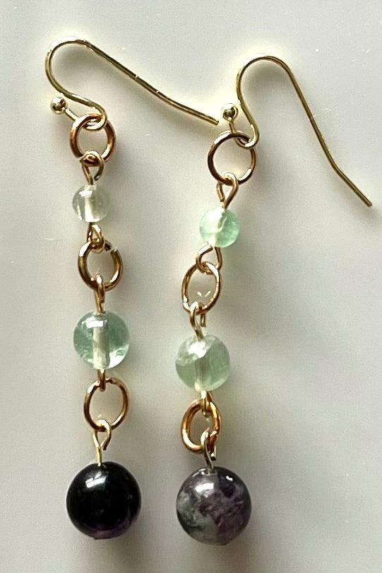 'Fluorite Fantasy' Earrings