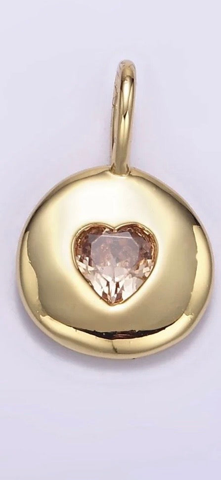 Heart Birthstone Pendant Necklace