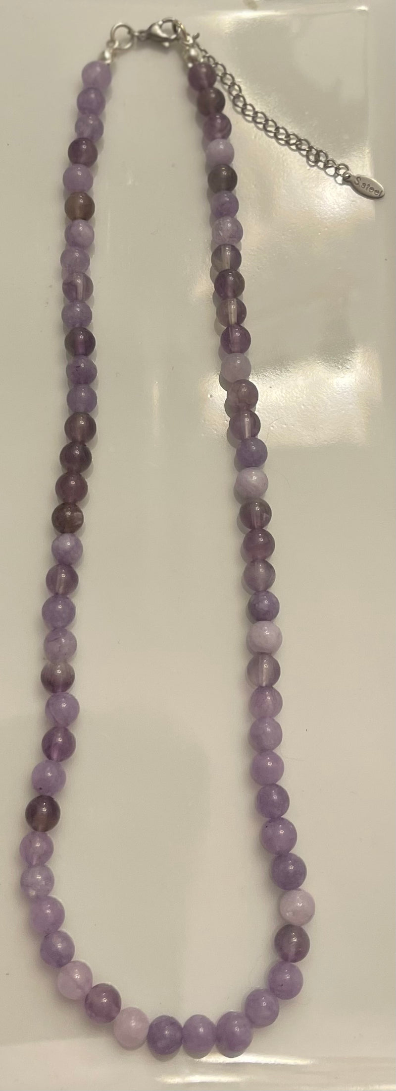 Round Bead Gemstone Necklace