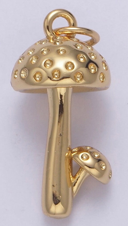 Gold-Filled Mushroom Charm