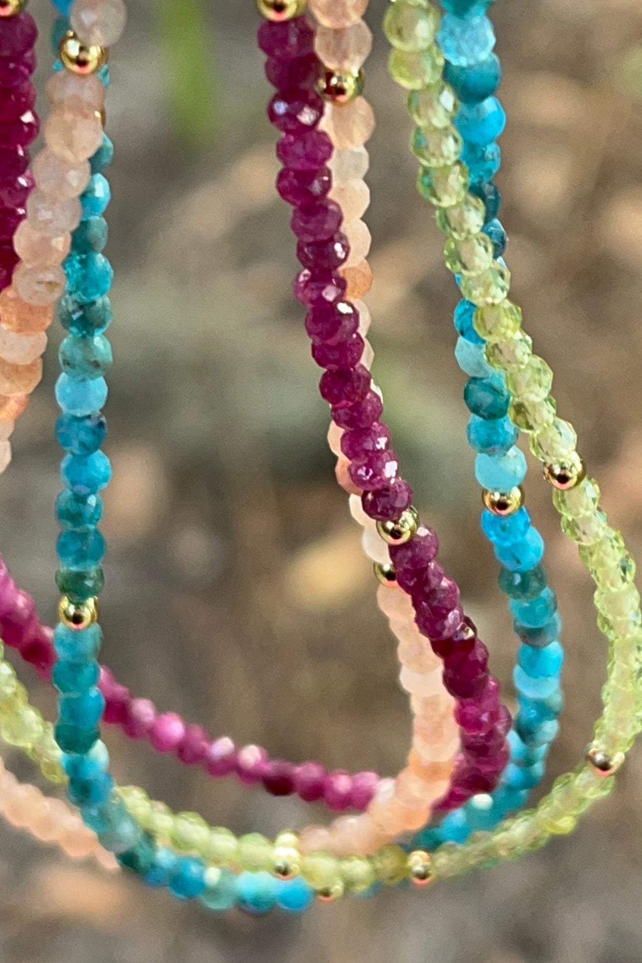 ‘Melissa’ Multi-Strand Gemstone Necklace