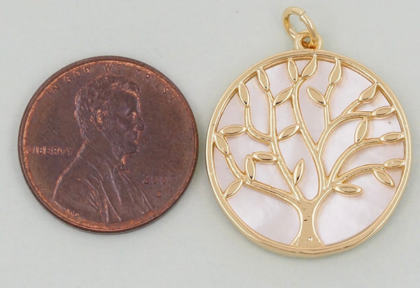 Gold-Filled and Mother of Pearl ‘Tree of Life’ Charm