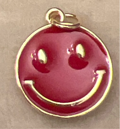 Gold-Fill and Enamel Happy Face Charm