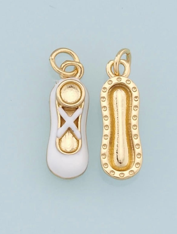 Gold-Fill and Enamel Ballet Slipper Charm