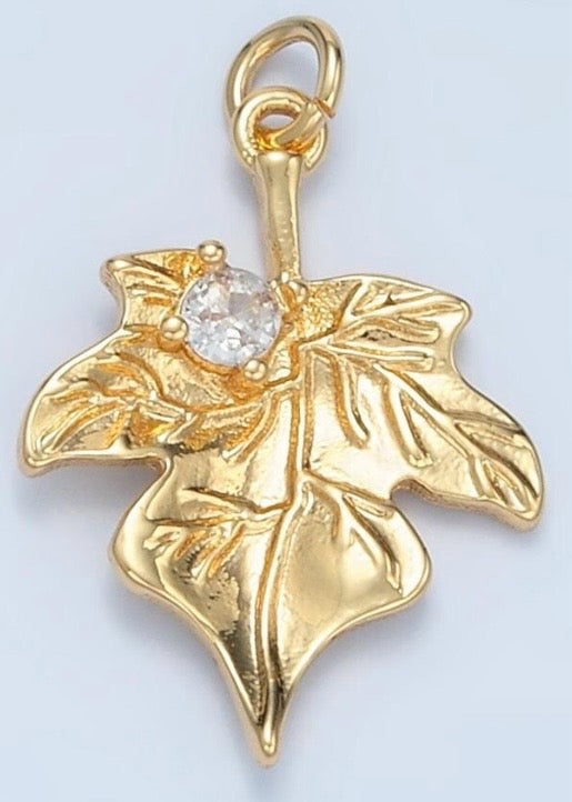 Gold-Filled Maple Leaf Charm