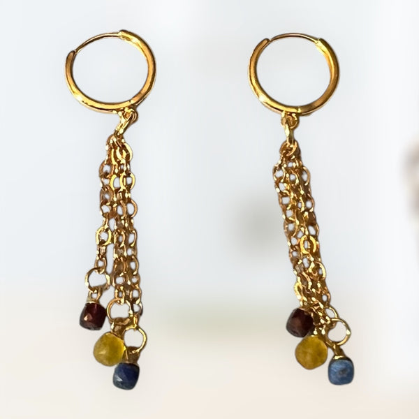 Gemstone Dangle Earrings