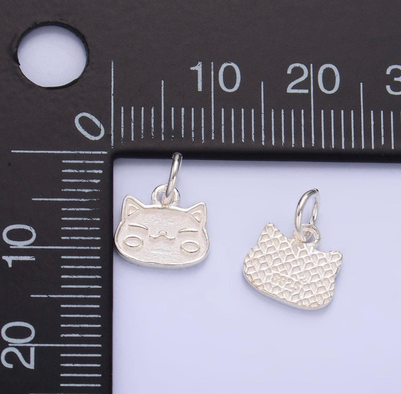 'Happy Kitty' Sterling Silver Charm