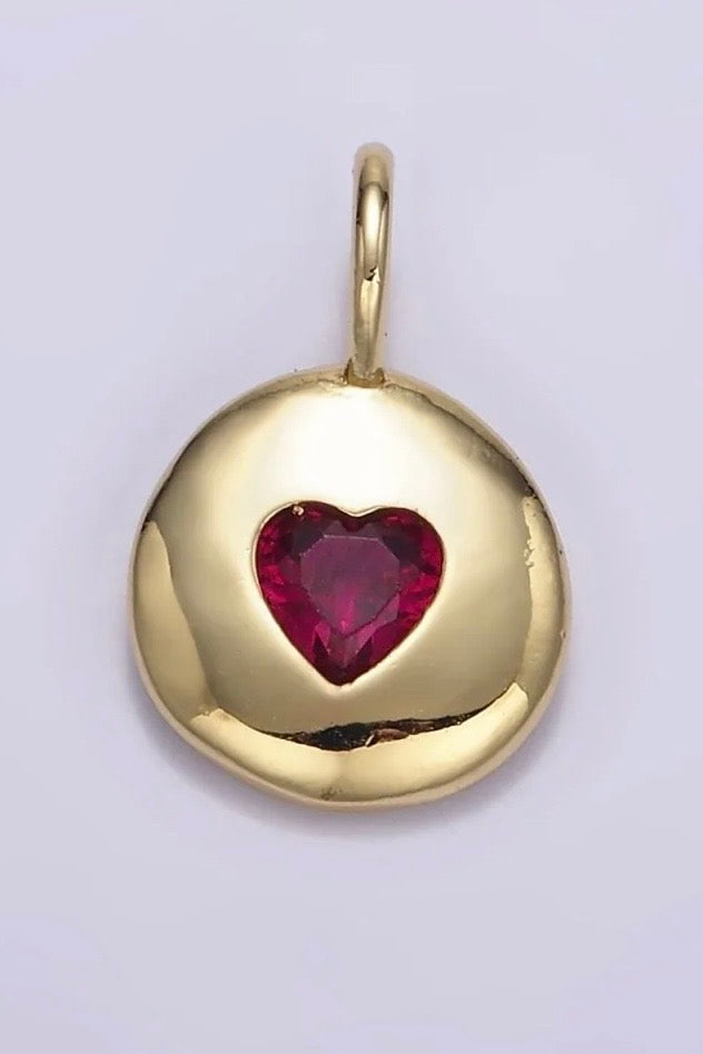 Heart Birthstone Pendant Necklace