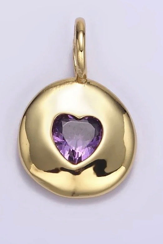 Heart Birthstone Pendant Necklace
