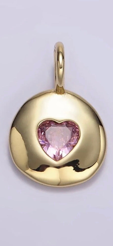 Heart Birthstone Pendant Necklace