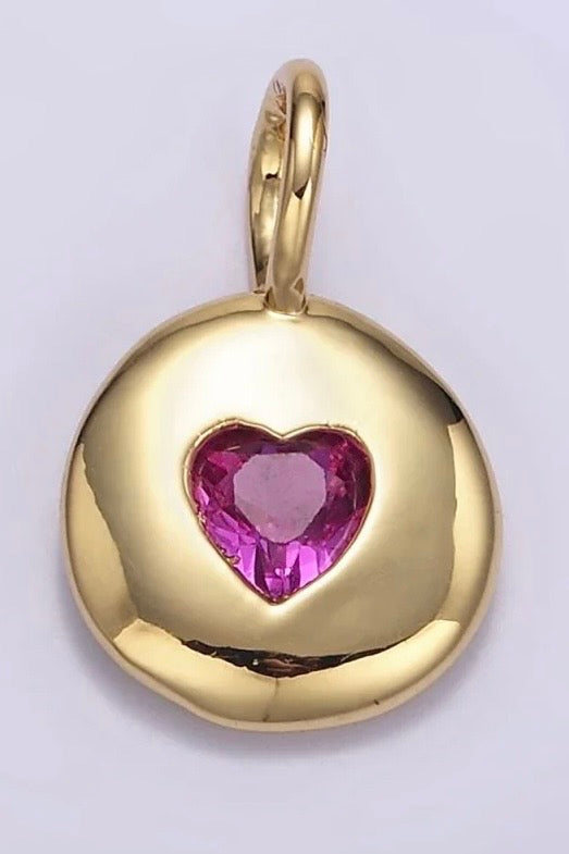 Heart Birthstone Pendant Necklace