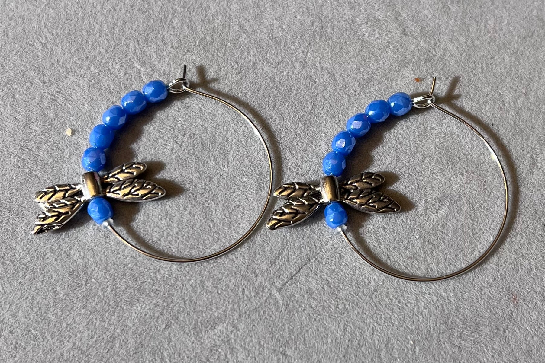 'Dragonfly Flight' Hoop Earrings