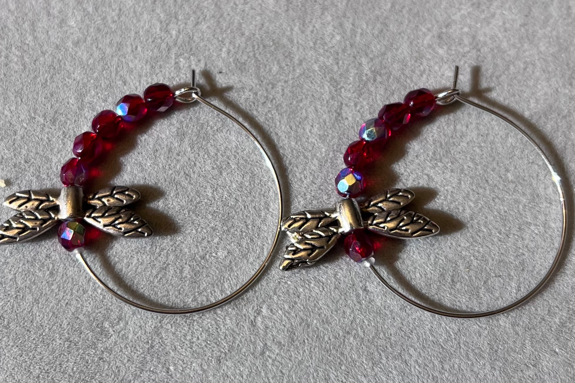 'Dragonfly Flight' Hoop Earrings