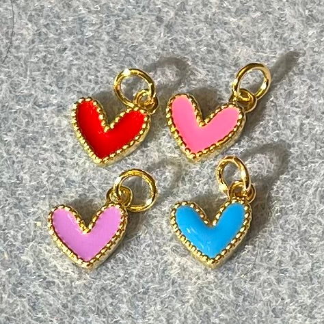 Enamel Heart Charms