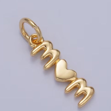 Gold-Filled 'Mom' Charm