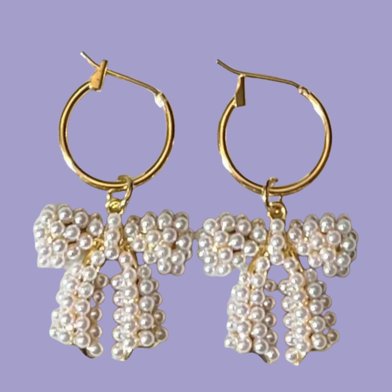 Pearl Bow Earrings