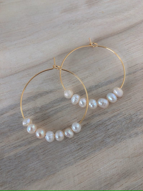 'Pearls of Wisdom' Hoop Earrings