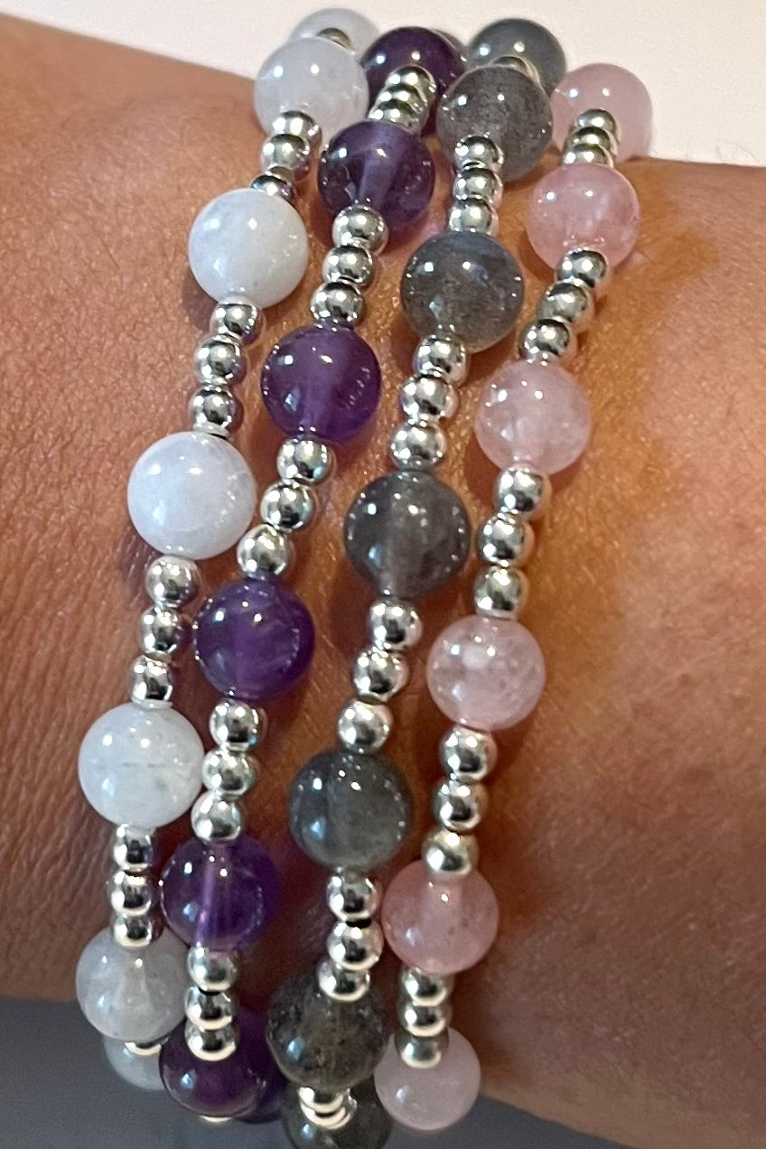 ‘Phases’ Sterling and Gemstone Bracelet
