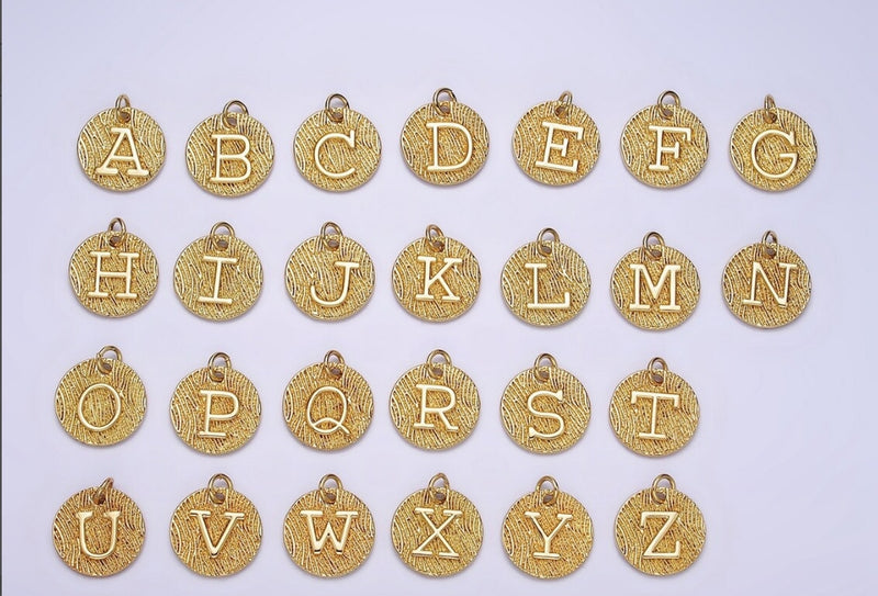 Gold-Filled Alphabet Letter Coin Charm