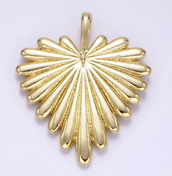 Gold-Filled Heart Shaped Leaf Charm