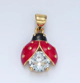 Gold-Filled Enamel Ladybug Charm